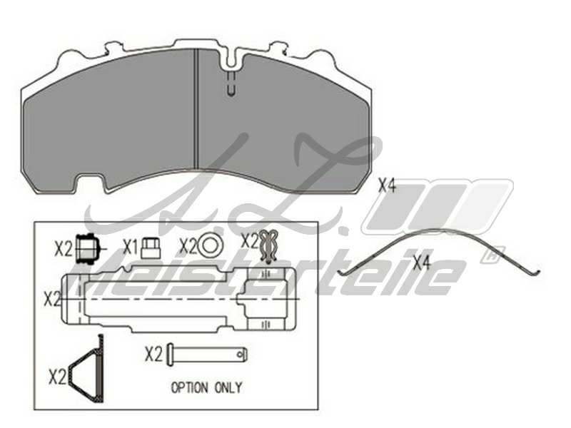 Brake pad for disc brake (cargo)